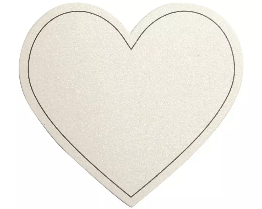 Creativ Company Tischkarte Herz 7.5 x 6.9 cm, 10 Stück, Chamois