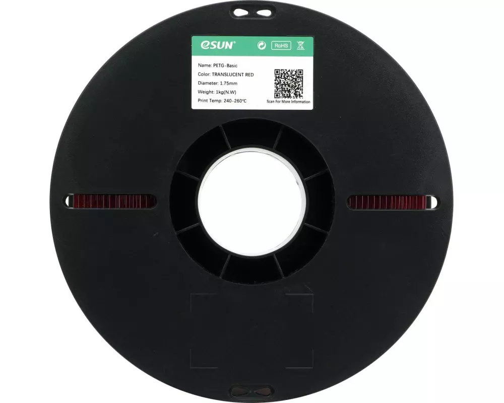 eSun Filament PETG-Basic, Transluzent 1.75 mm 1 kg