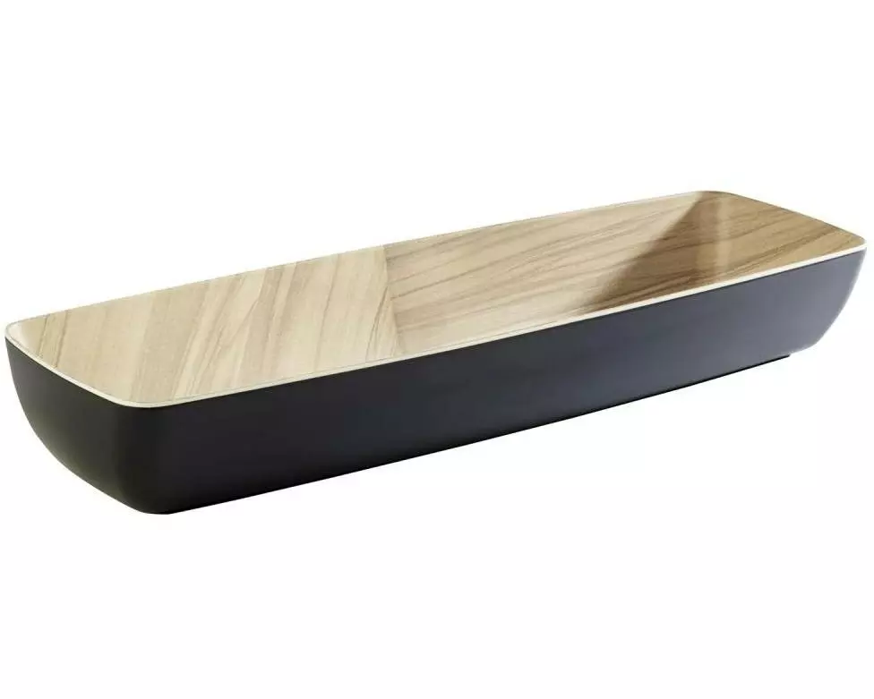 APS Schale GN 2/4 Schale FRIDA Schwarz(aussen)/Holzoptik Schwarz