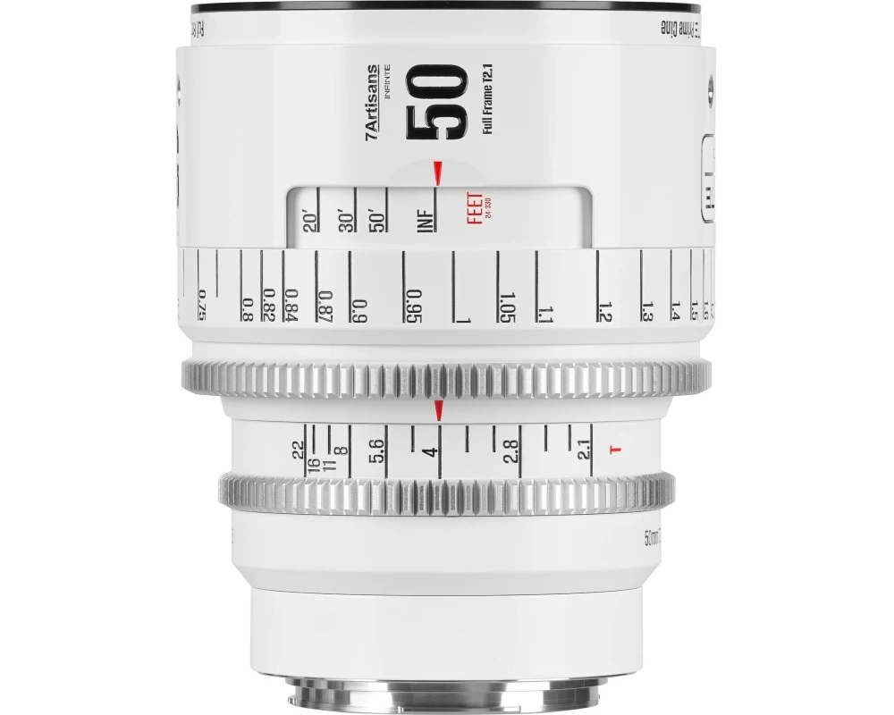 7Artisans Festbrennweite 50mm T/2.1 INFINTE Weiss – Canon EF