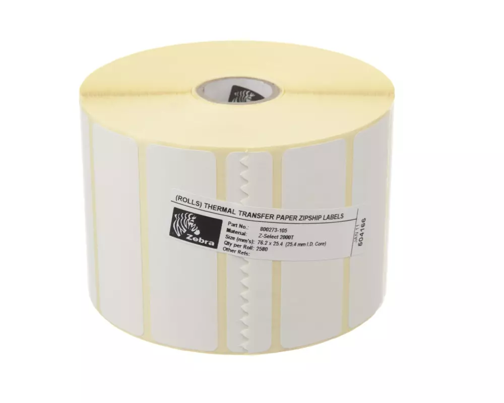 Zebra Technologies Etikettenrolle Thermo Transfer 76 x 25 mm