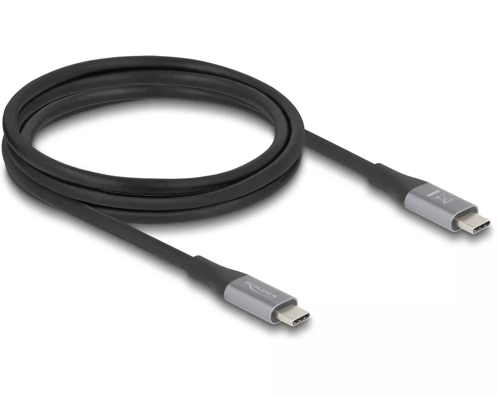 Delock USB4-Kabel 40 Gbps PD 3.1 240 W USB-C - USB-C 2 m