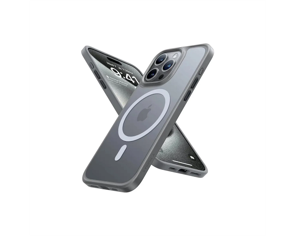Torras Guardian Schutzhülle, iPhone 15 Pro Max, Magsafe, grau