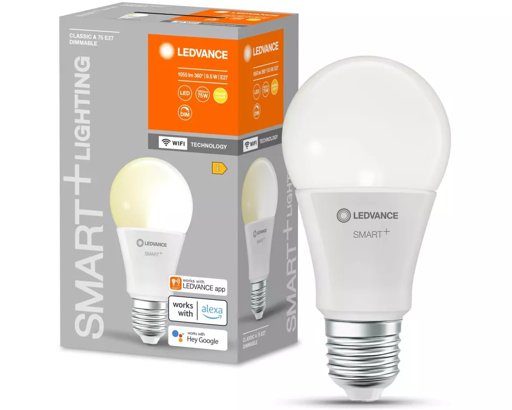 Ledvance Leuchtmittel SMART+ WiFi Classic A75, E27, 2700K