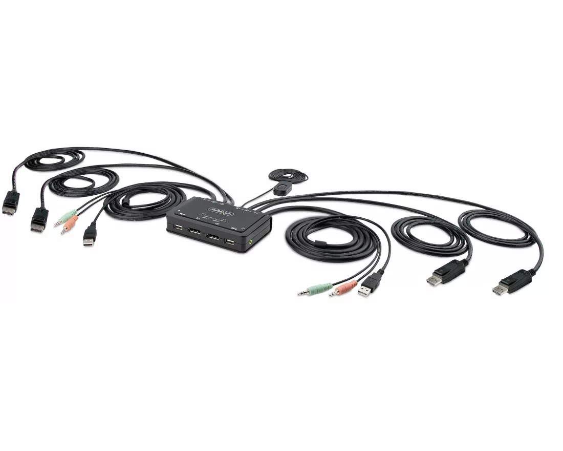 StarTech.com C2-DD46-UA2-CBL-KVM Tastatur/Video/Maus (KVM) Switch Schwarz