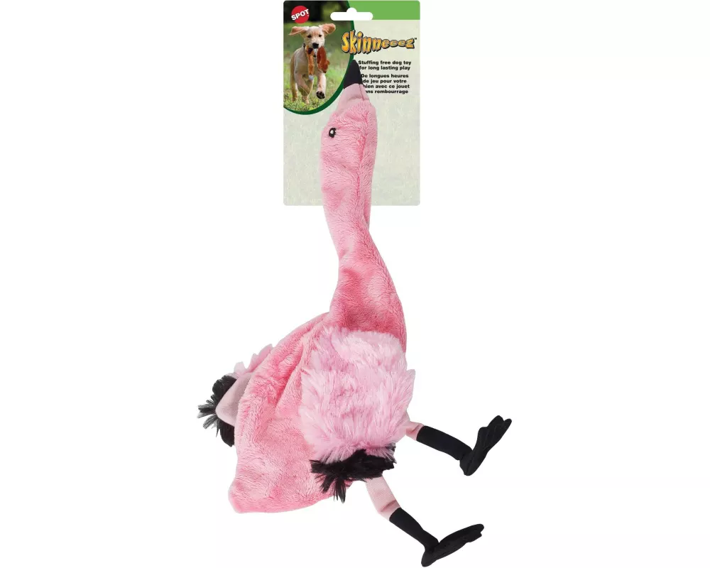Skinneeeze Hunde-Spielzeug Plüsch Flamingo, L