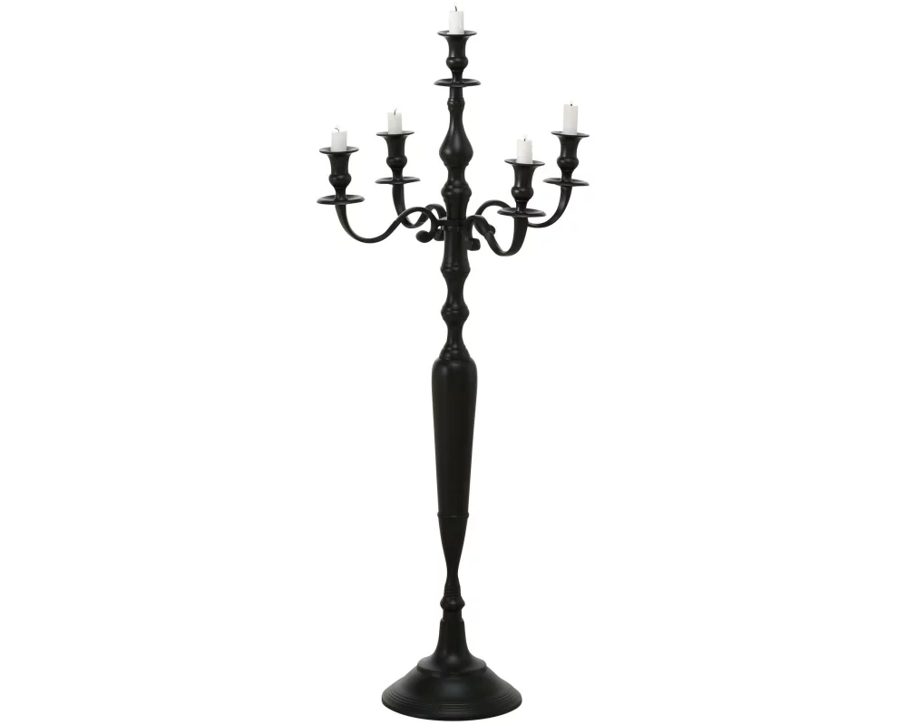 Boltze Kerzenständer Victoria Aluminium, Schwarz