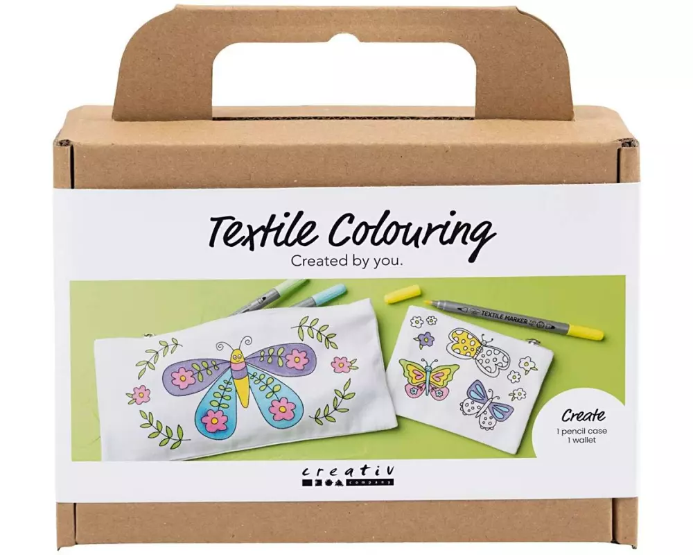 Creativ Company Bastelset Stoff Schmetterlinge, Pastellfarben