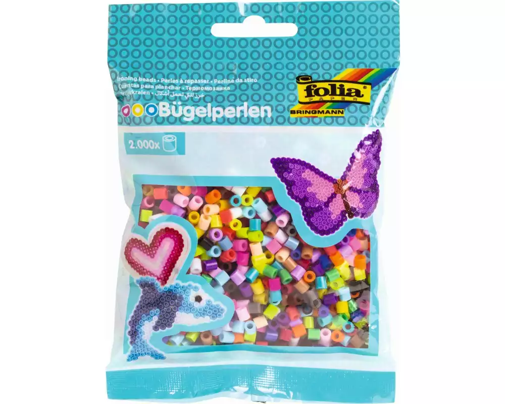 Folia Bügelperlen 2000 Stück Mehrfarbig