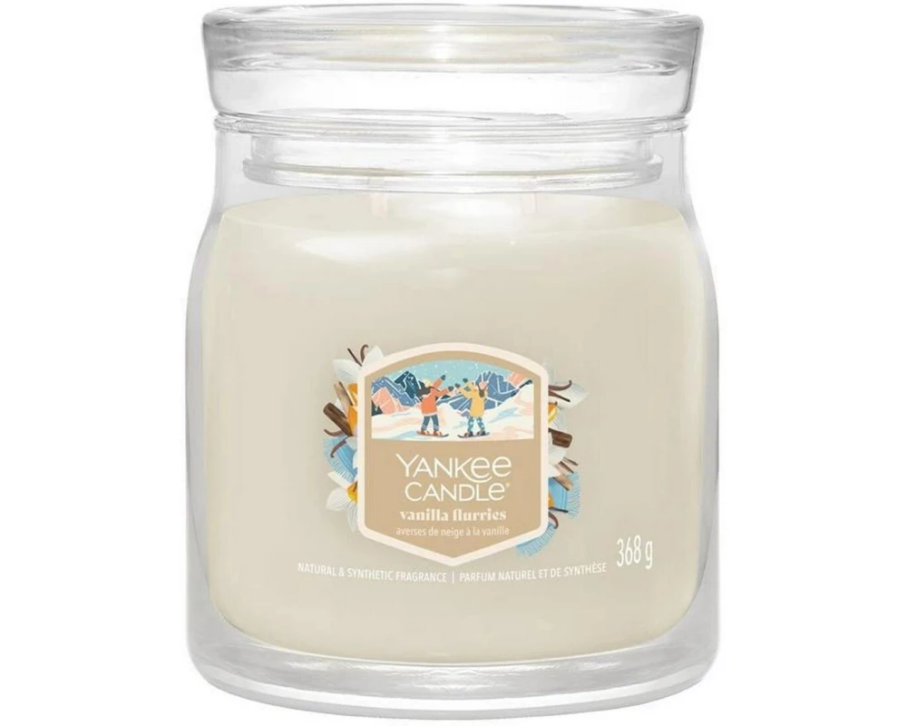Yankee Candle Signature Duftkerze Vanilla Flurries Medium Jar