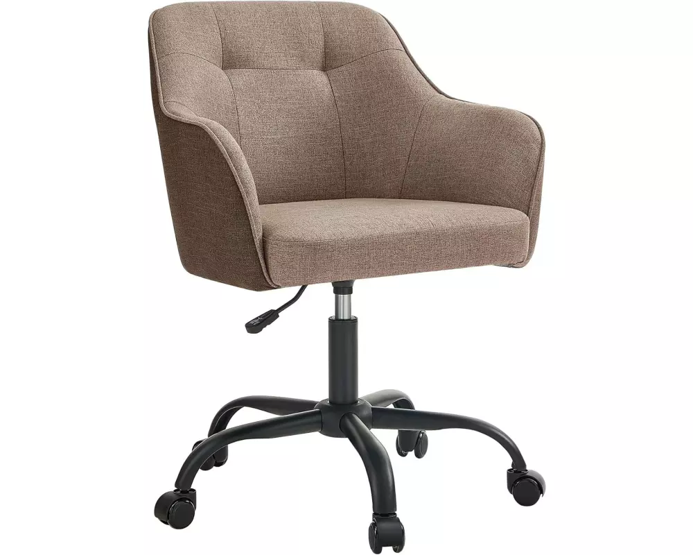 Songmics Bürostuhl mit Fusskreuz, Braun