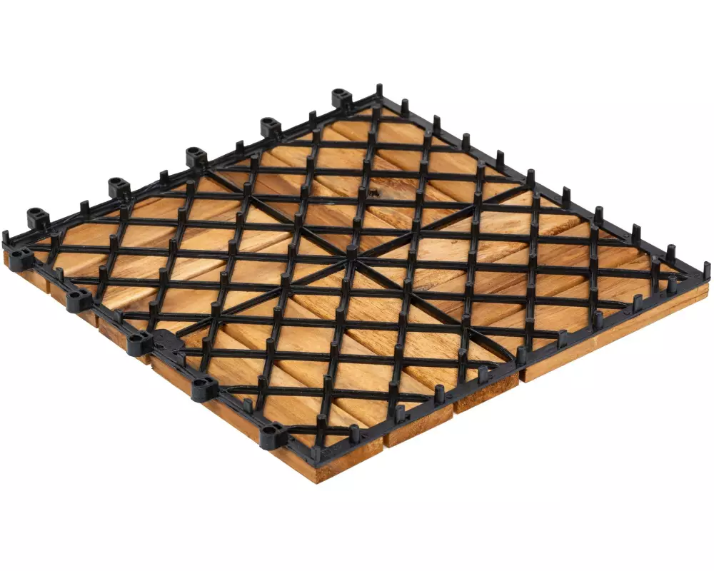 COCON Balkon- und Terrassenplatten Akazie, 4 Pack à 6 Stück