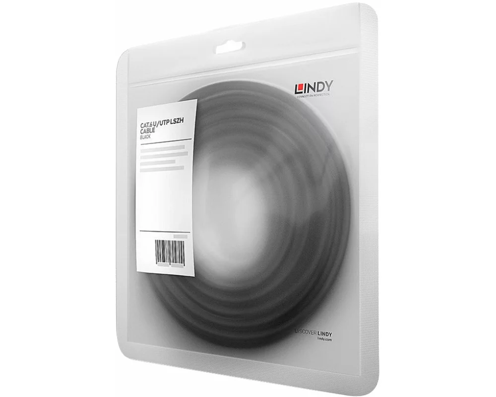 LINDY Patch Cable, Cat6, UTP, RJ45-RJ45, 1m, blue, LSOH, including Testprotocol