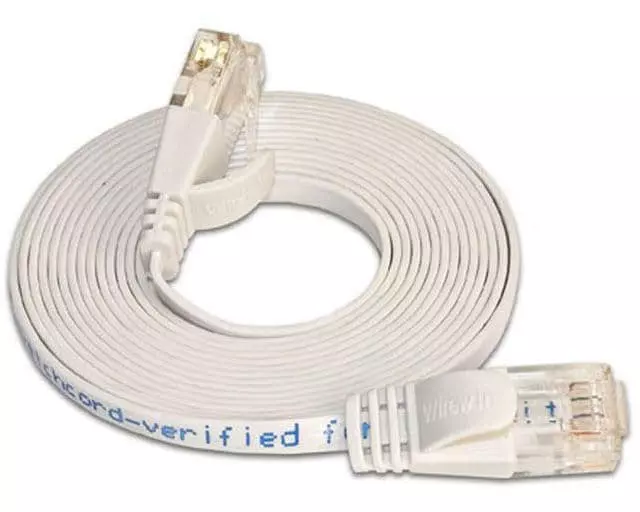 SLIM Slimpatchkabel RJ-45 - RJ-45, Cat 6, UTP, 1.5 m, Weiss