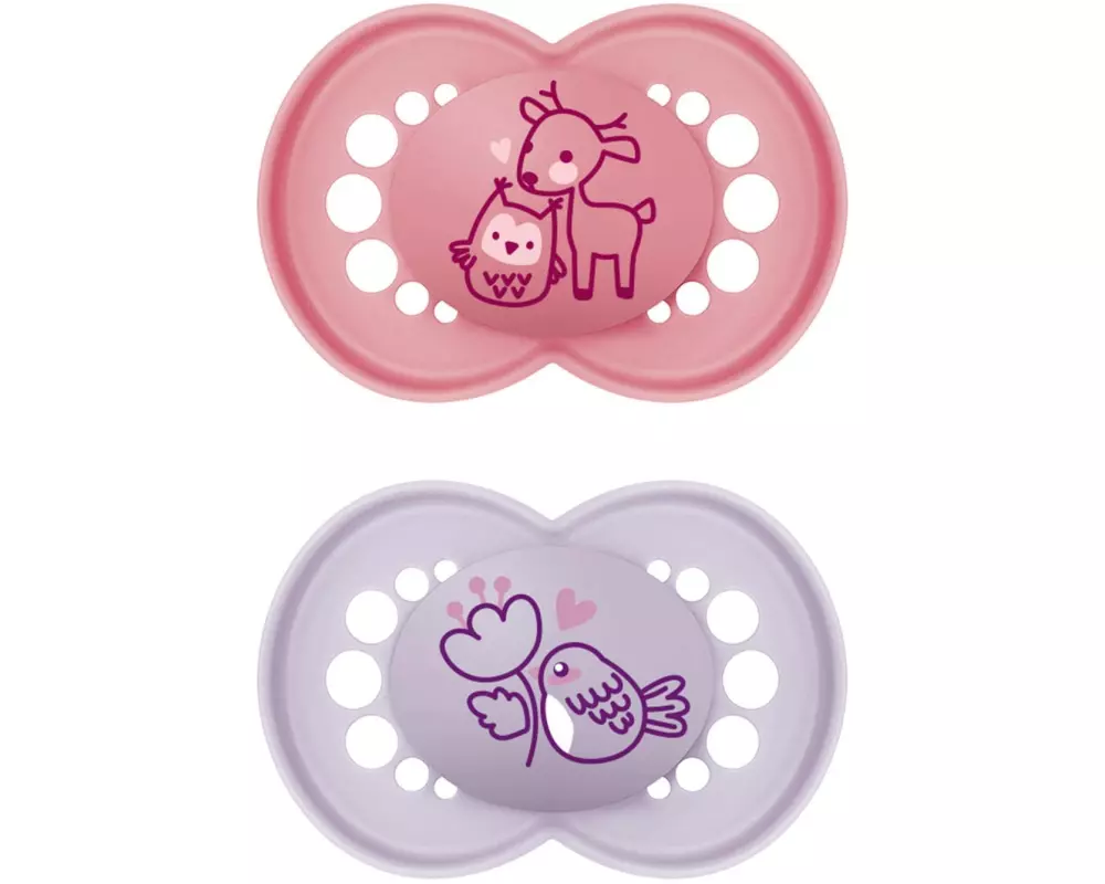 MAM Nuggi Original 2 Stk. Girl 6-16 Mt.