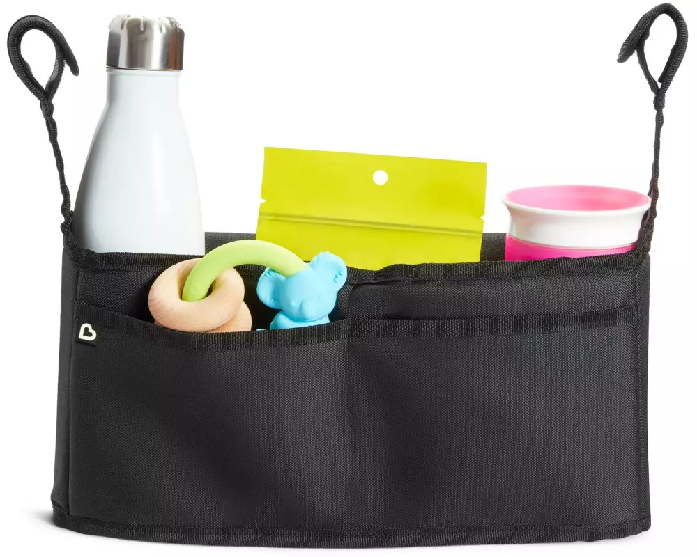 Munchkin Kinderwagen-Organizer mit Klettverschluss, Schwarz