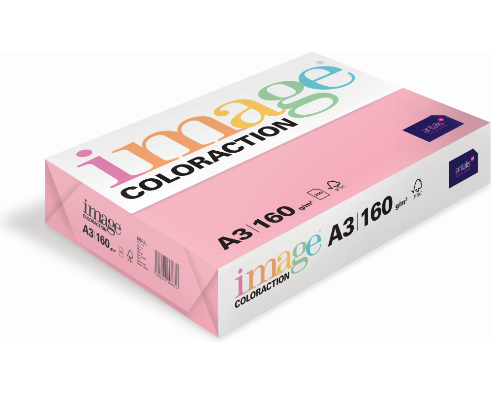 IMAGE COLORACTION Kopierpapier Coral A3 285473 120g, rosa 250 Blatt