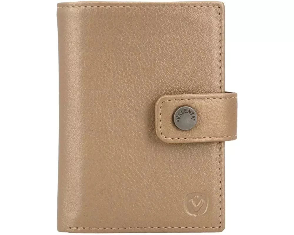 Valenta Card Wallet Leather MagSafe Luxe Metallic Sand