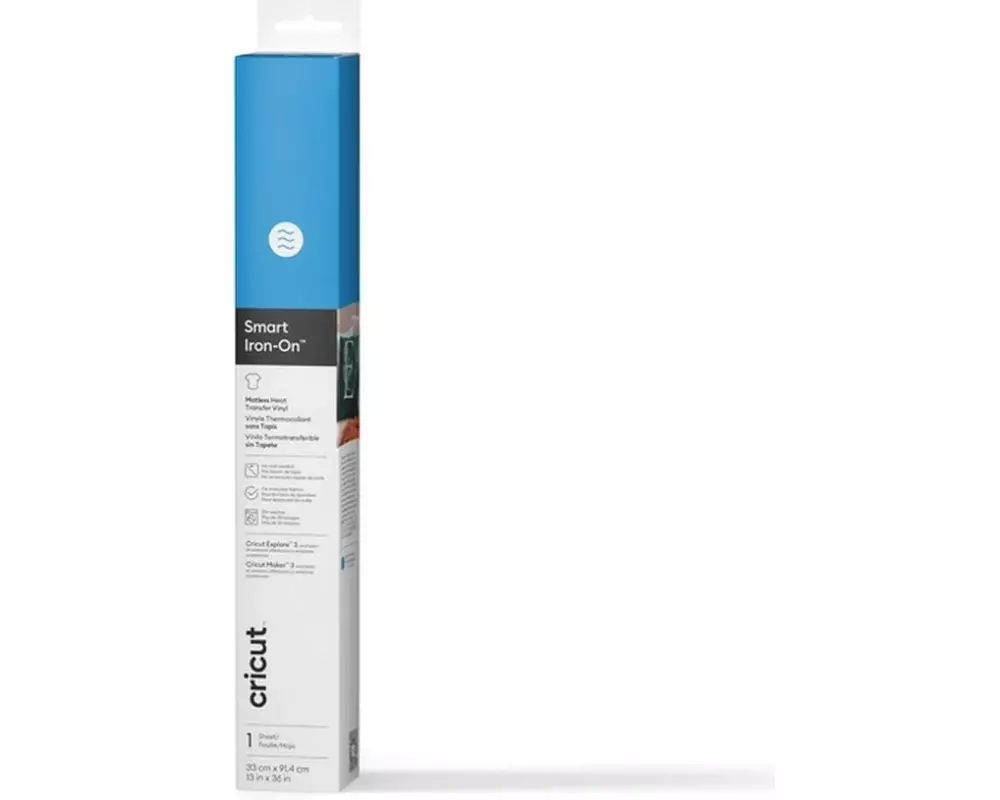 Cricut Aufbügelfolie Smart 33 x 91.4 cm, 1 Stück, Blau