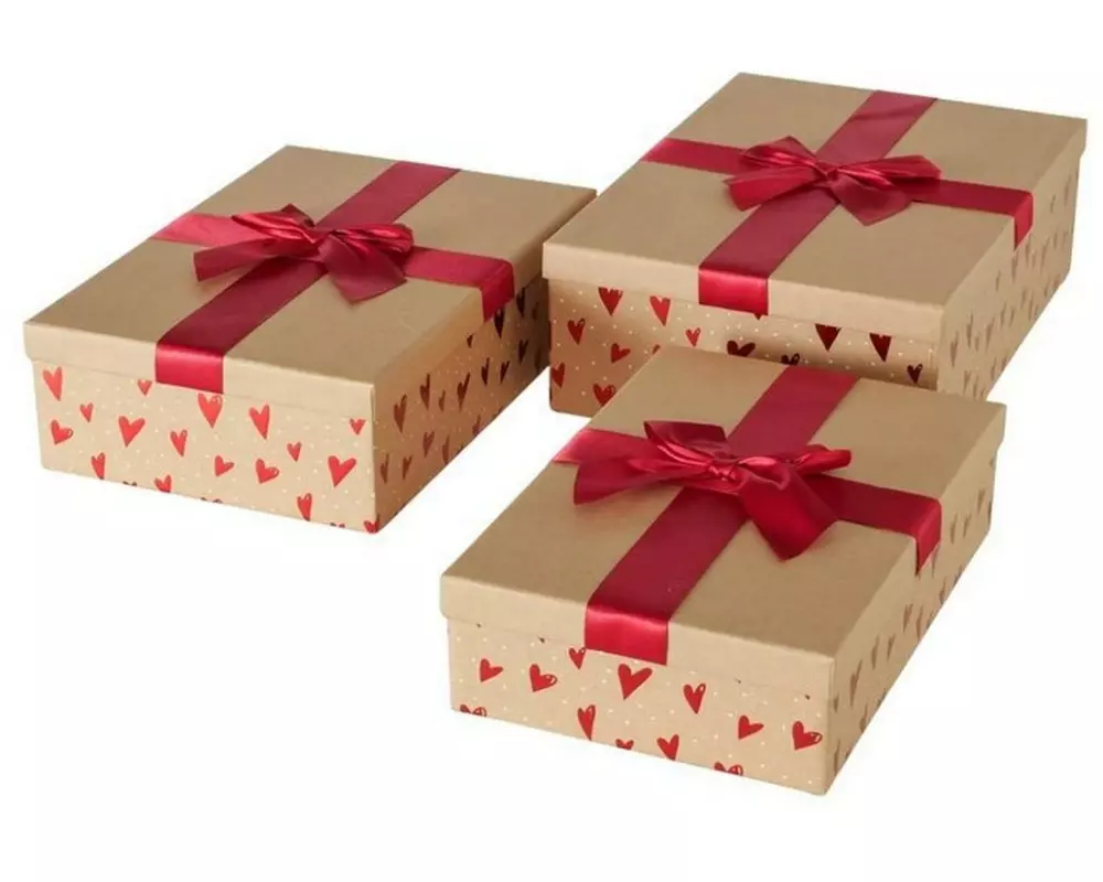Boltze Geschenkbox Lovelly 3-teilig, Rot