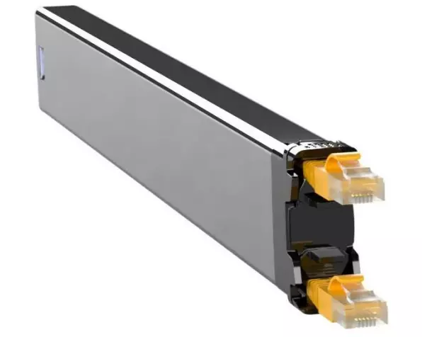 Patchbox Slimpatchkabel Kassette 365 Cat 6A, STP, 0.8 m, Gelb