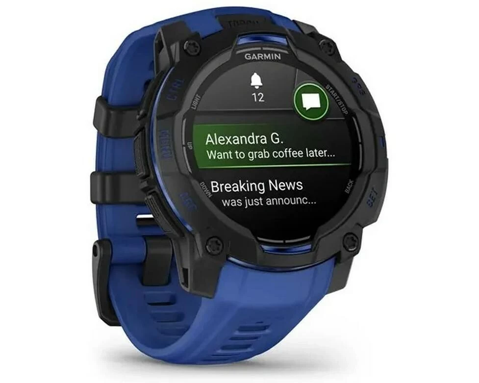 GARMIN Sportuhr Instinct 3 AMOLED Blue Black
