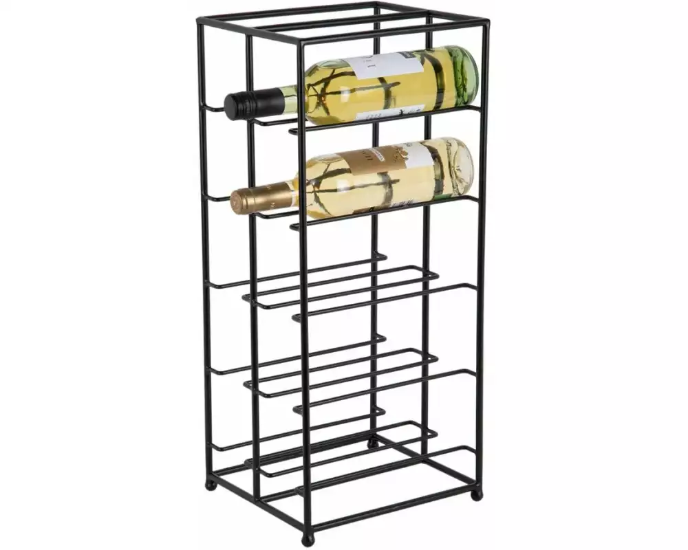 present time Weinregal Duo Floor 57 x 25 cm, Schwarz