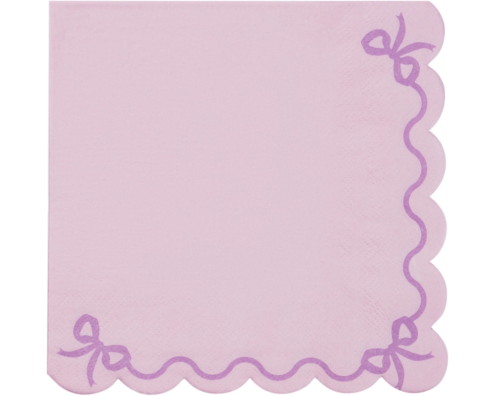 PARTYDECO Servietten Rüschen 33x33cm SP33-87-014 lila 12 Stück