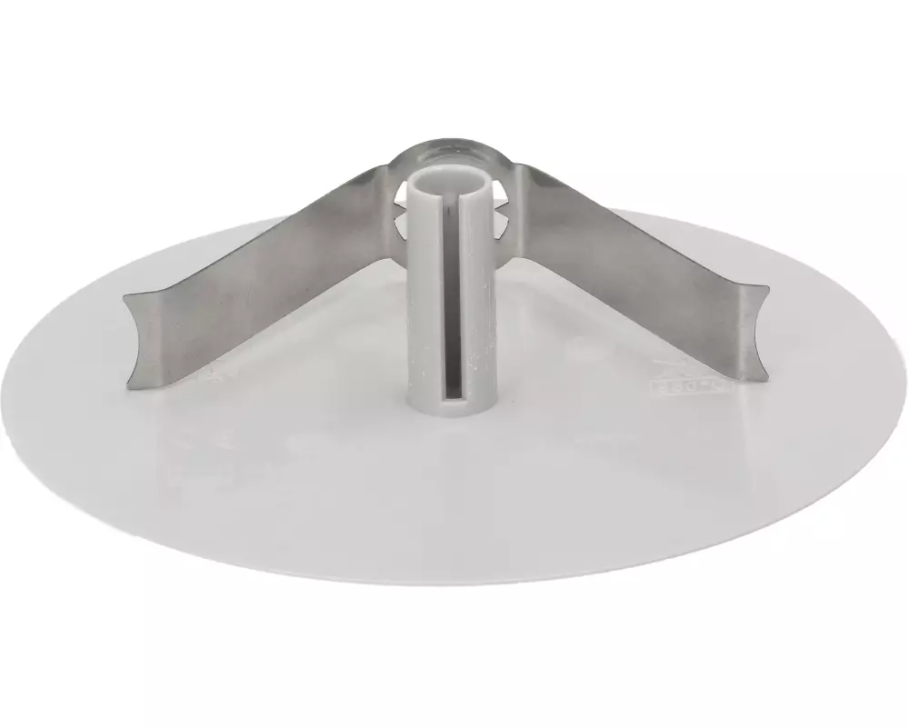 Max Hauri Deckenrosette Rund, Flach, Federbügel, Lichtgrau