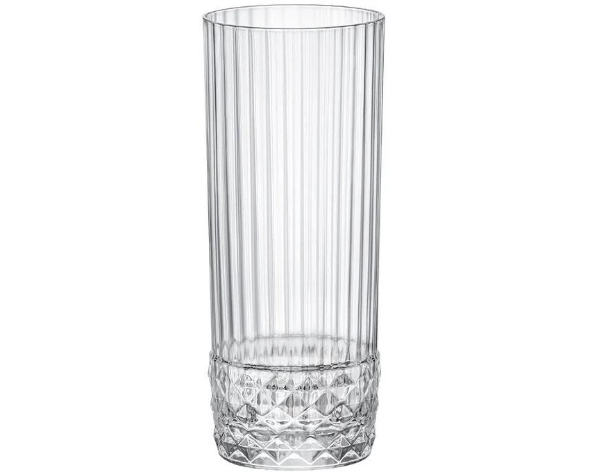 Bormioli Rocco Longdrinkglas America 20s 400 ml, 4 Stück, Transparent