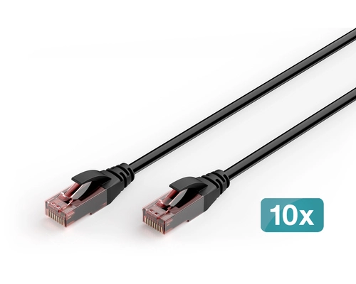 CAT6 U-UTP OUTDOOR 10X10M BLACK