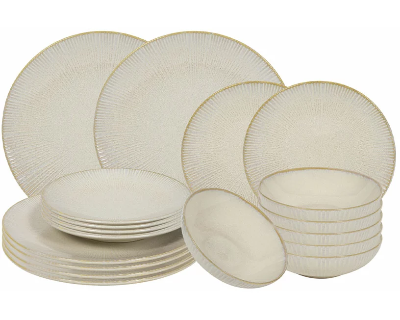 Tavola Geschirrset pastellbeige 18-teilig