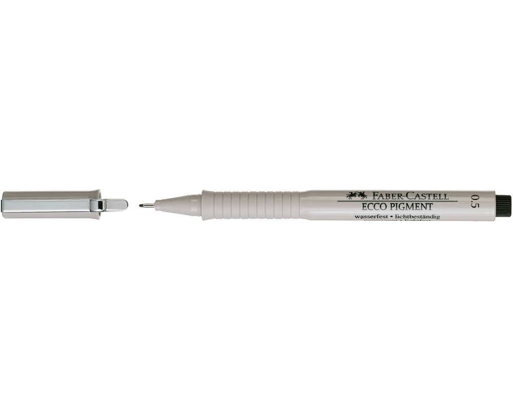 FABER-CASTELL Tintenschreiber ECCO 0,5mm 166599 Pigment, schwarz