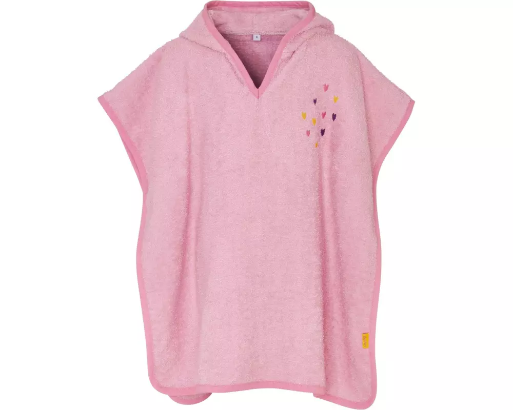 Playshoes Frottee-Poncho Hai S, Pink/Rosa