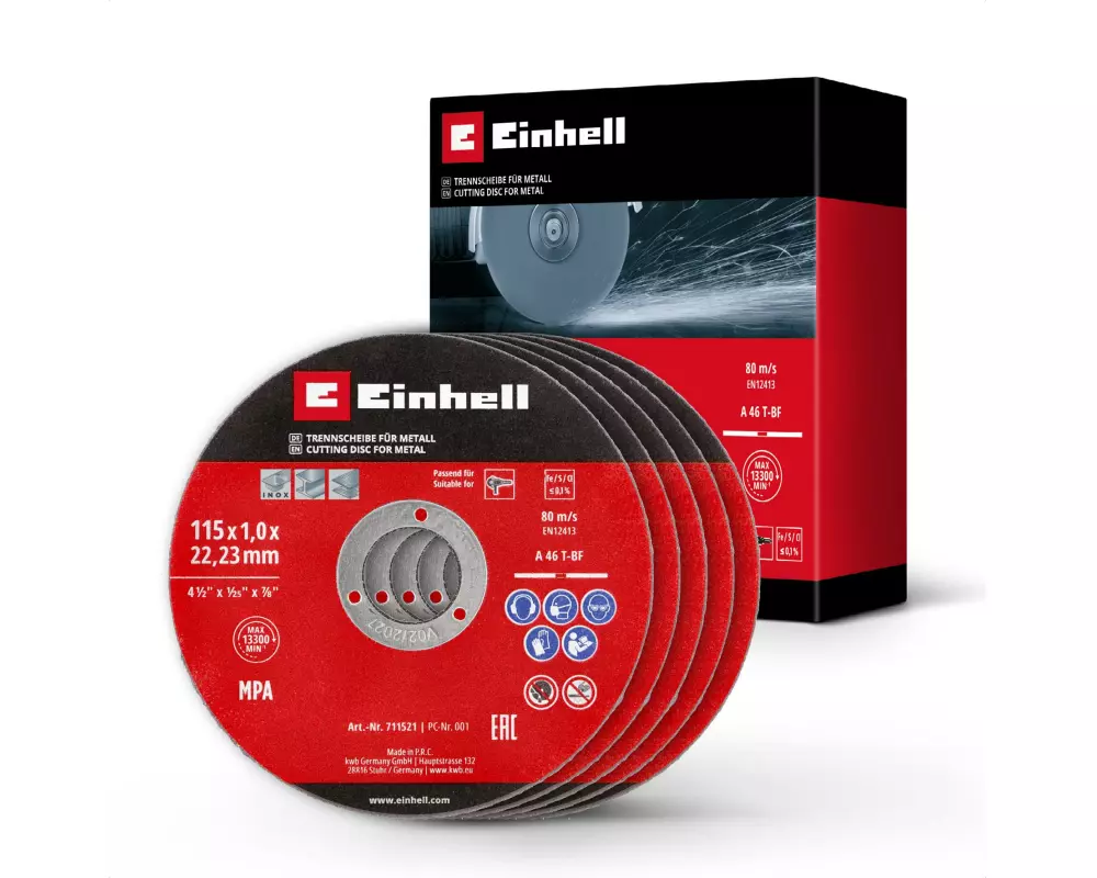 Einhell 5 Trennscheiben 115 mm