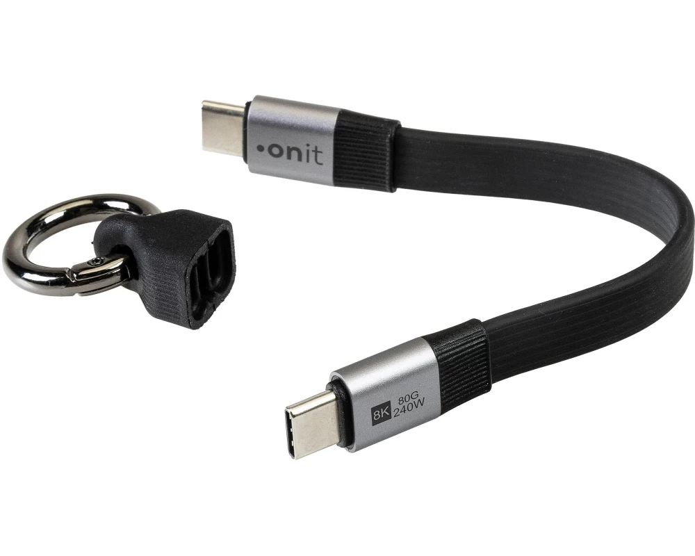 onit USB-C-Schlüsselanhänger USB4, Schwarz