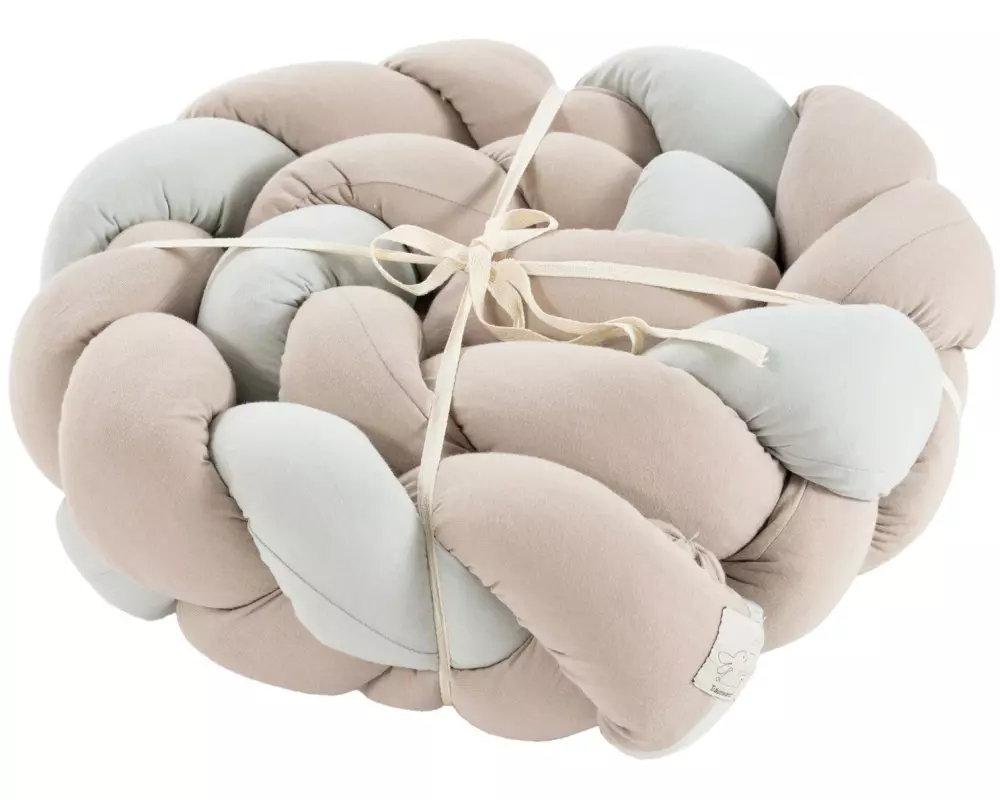 Träumeland Signature Nestchenschlange Taupe/Mint, geflochten