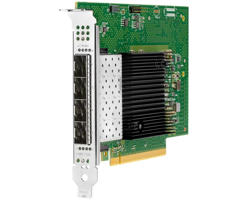 HPE Intel Ethernet Adapter, E810-XXVDA4, 10/25Gb, 4-port, SFP28