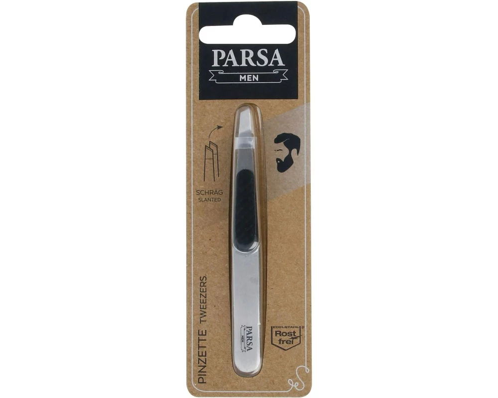 Parsa Beauty Men Pinzette schräg Schwarz