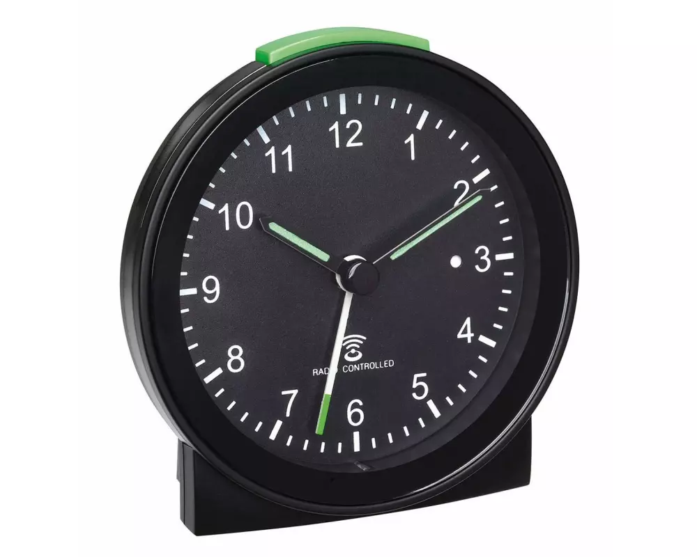 TFA Dostmann Funkwecker Schwarz