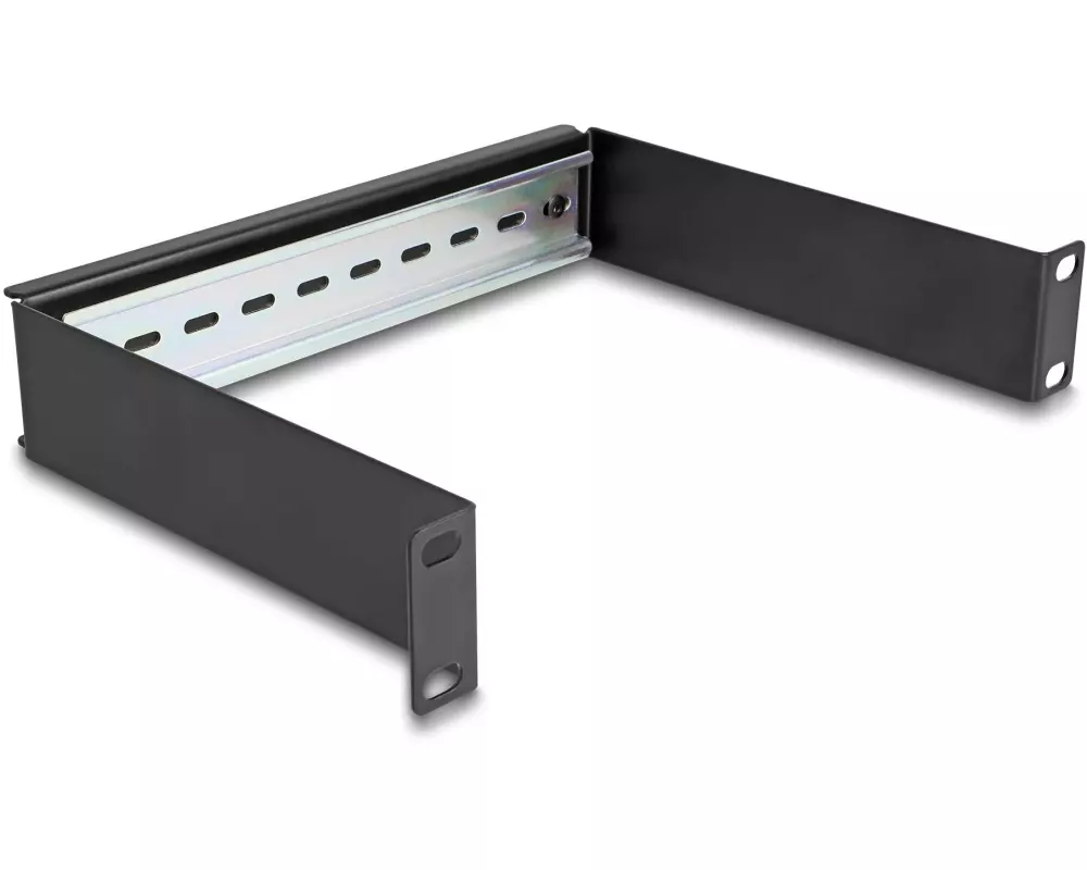 Delock Hutschienenpanel 1HE 10", Schwarz