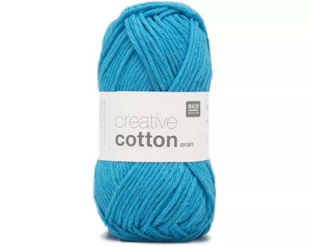 Rico Design Wolle Creative Cotton Aran 50 g, Himmelblau