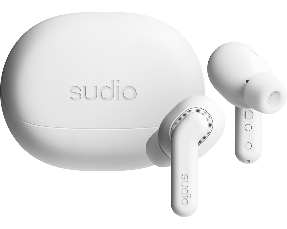 SUDIO Noise Cancelling Earbuds E4PROWHT E4 Pro, White, Wireless