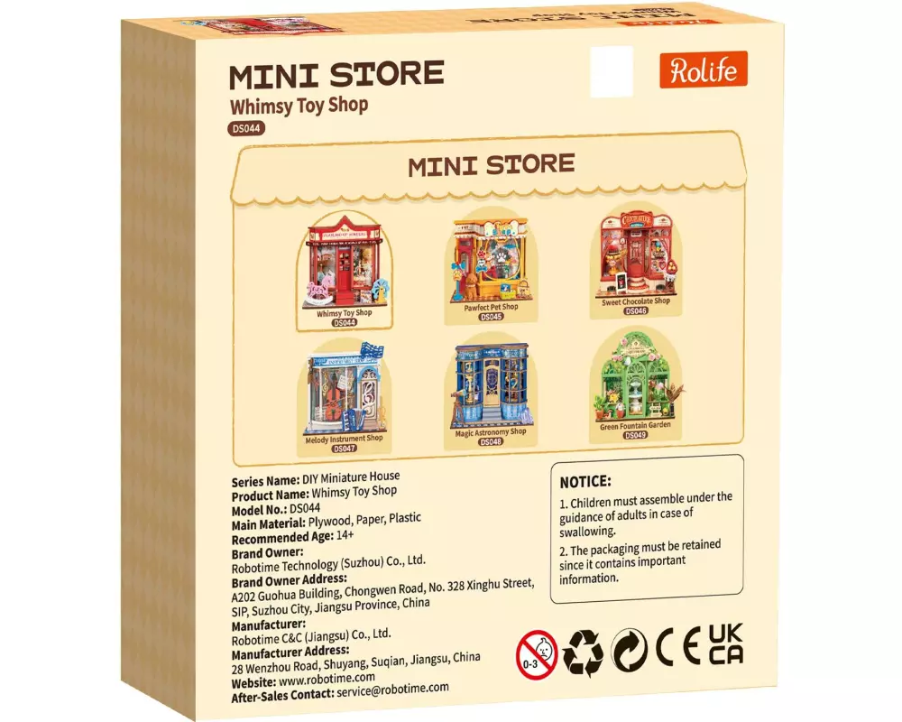 Rolife Bausatz Whimsy Toy Shop Spielzeugladen Holzbausatz 1:32