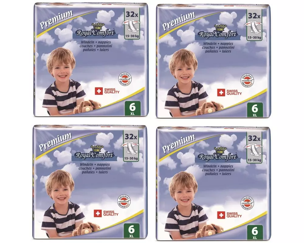 Royal Comfort Windeln Premium Grösse 6, 4x 32 Stk.