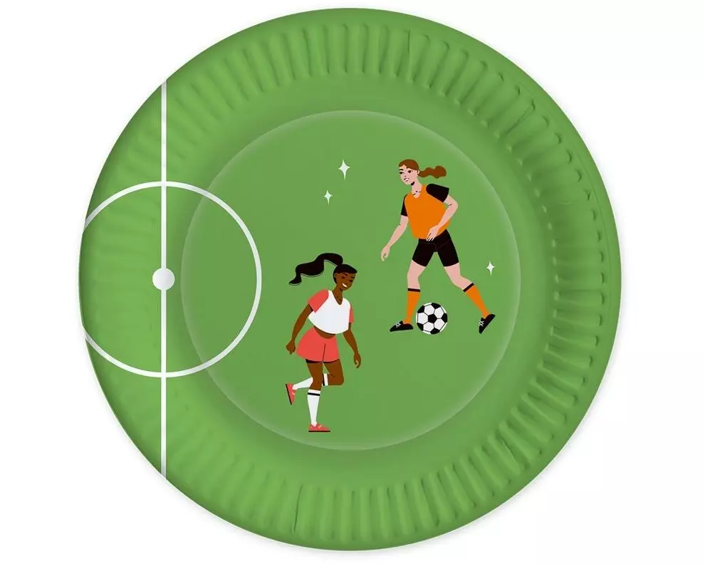 Braun + Company Einwegteller Womens Football 10 Stück