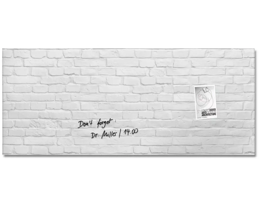 Sigel Magnethaftendes Glassboard Artverum 130 x 55 cm, White-K