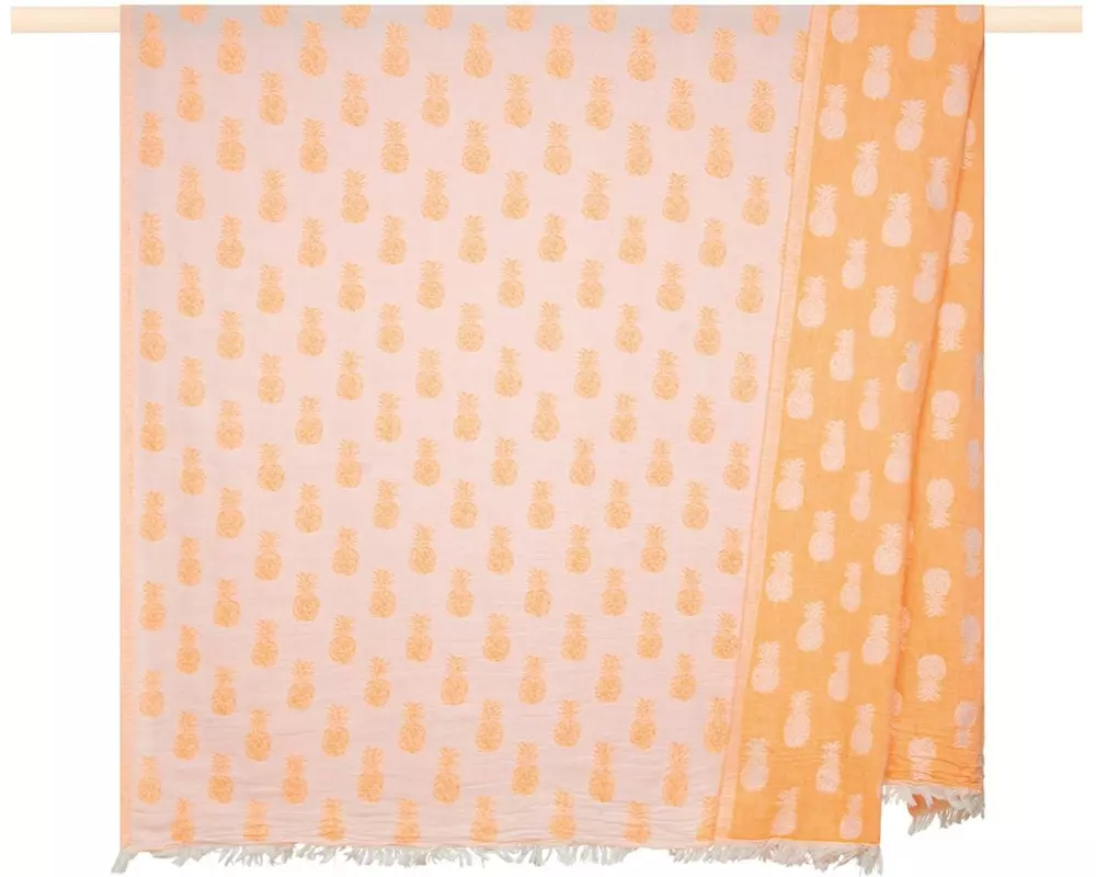 pad Strandtuch Pineapple Neon Orange, 100 x 180 cm