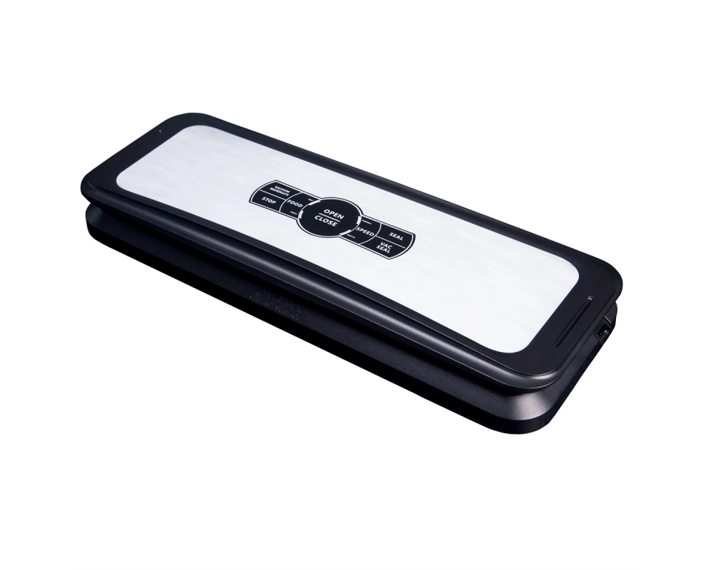 Gastronoma Vakuumierer 18310003, gebürstetes Edelstahl/Schwarz, 120W