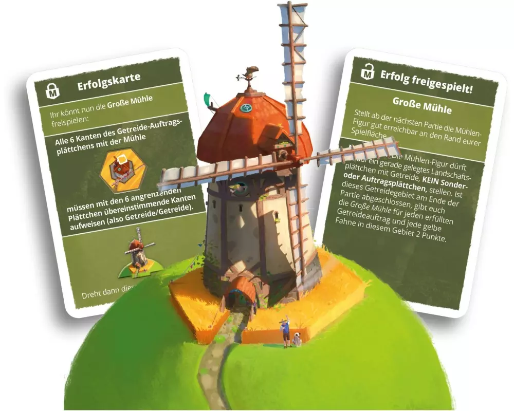 Pegasus Spiele Familienspiel Dorfromantik Grosse Mühle Erweiterung -DE-